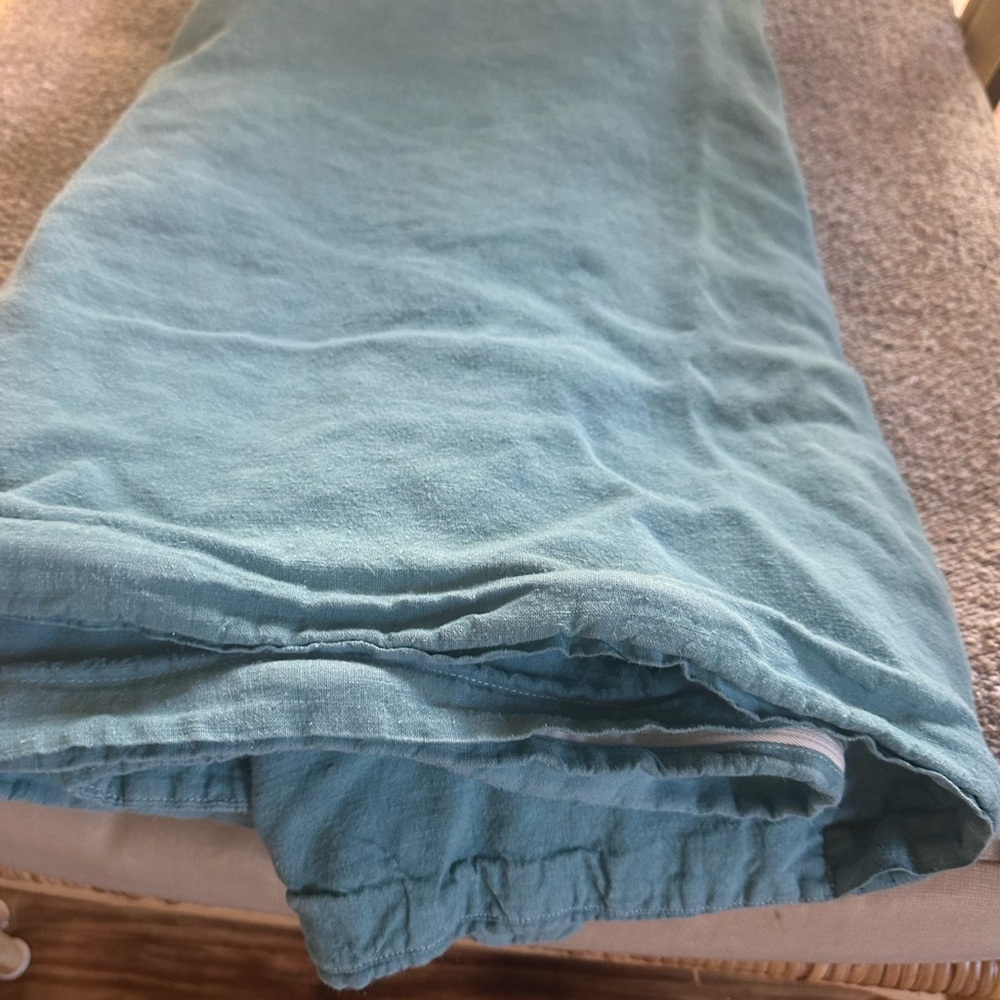 Dazed but amazed indigo died 100% linen queen size duvet cover